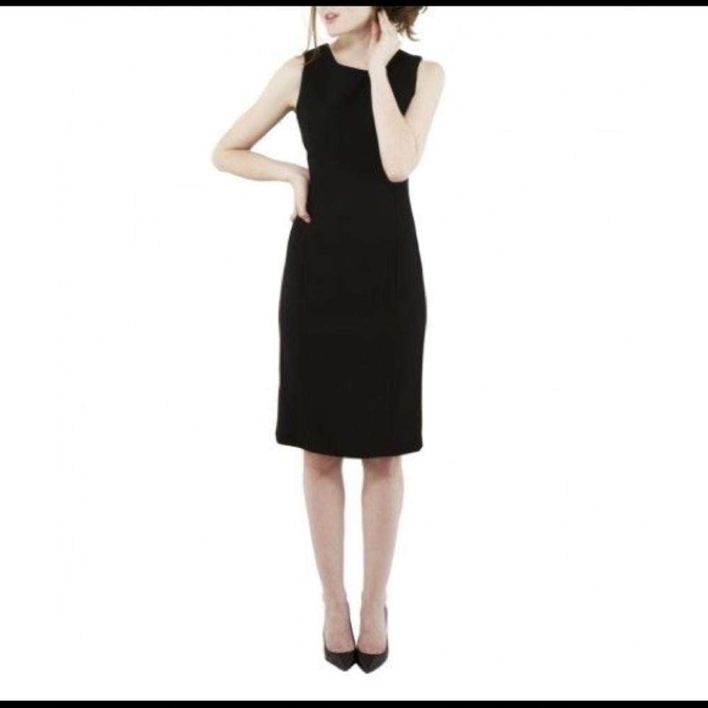 Ann Mashburn Black wool sheath dress